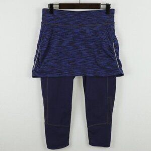 Athleta Aurora Contender 2 in 1 Women's Small Purple Skirted Athletic Leggings